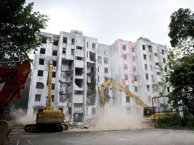 使用海沙的建筑物，墻體受損嚴(yán)重